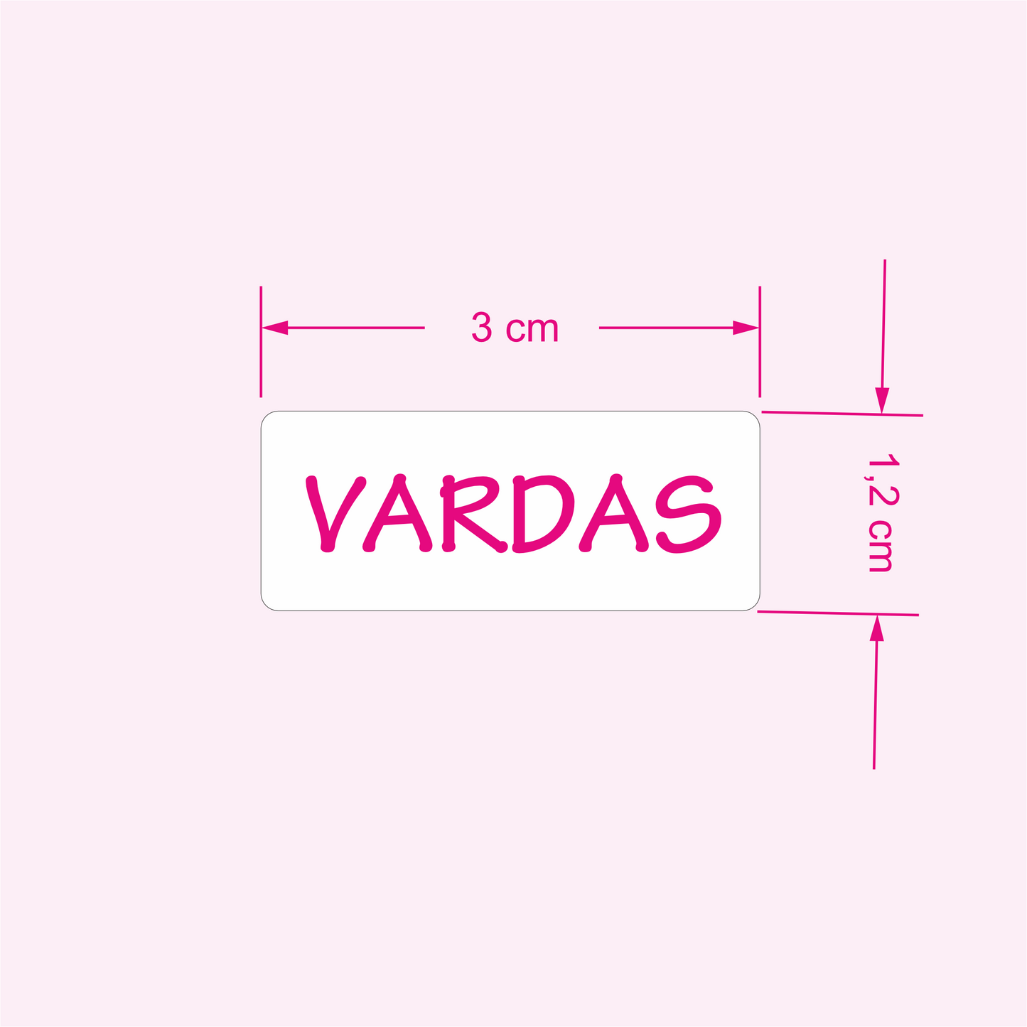 Vardo lipdukai (100 vnt)