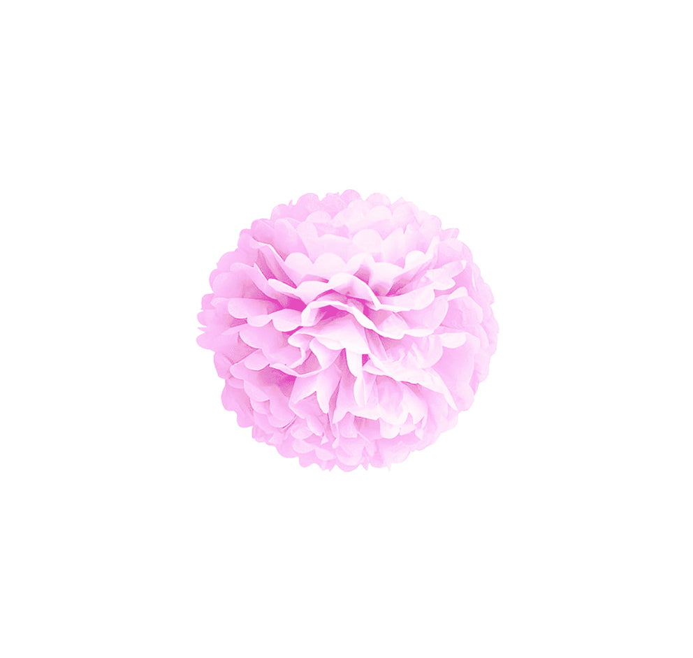 Pom pomsai šviesiai rožiniai 10 cm