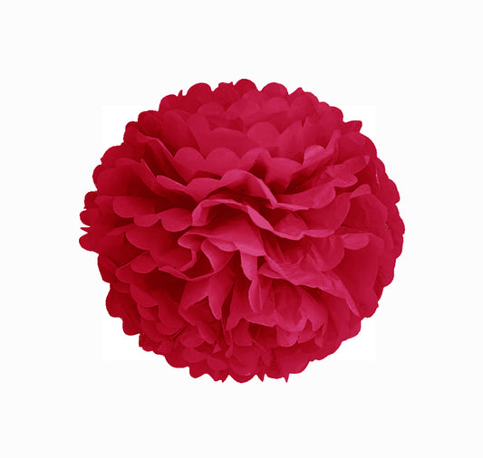Pom pomsai raudoni 35 cm