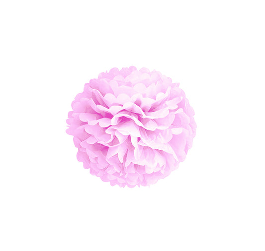 Pom pomsai šviesiai rožiniai 15 cm