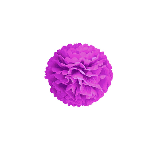 Pom pomsai tamsiai rožiniai 10 cm