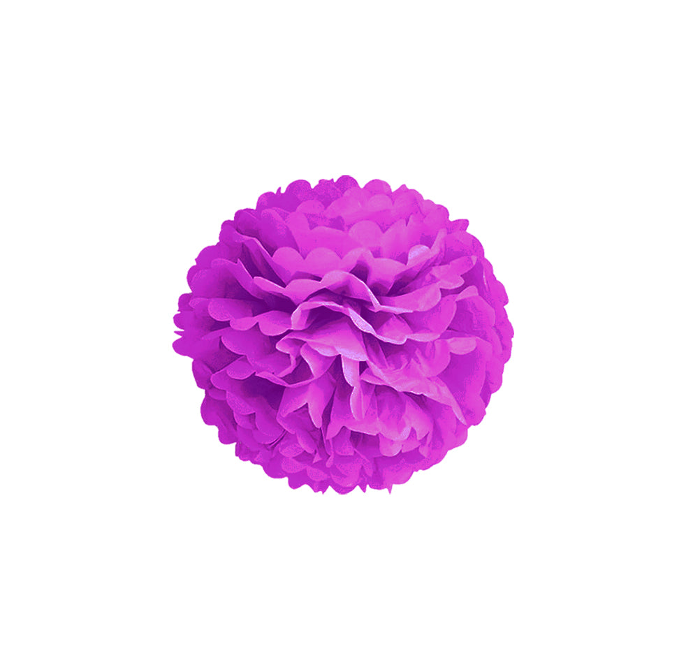 Pom pomsai tamsiai rožiniai 15 cm